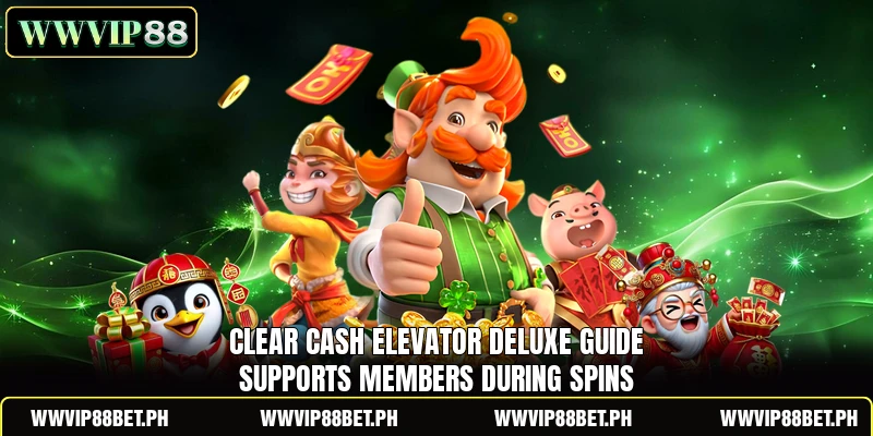 Clear Cash Elevator Deluxe guide supports members during spins