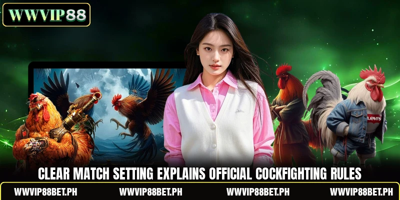 Clear match setting explains official cockfighting rules Clear match setting explains official cockfighting rules
