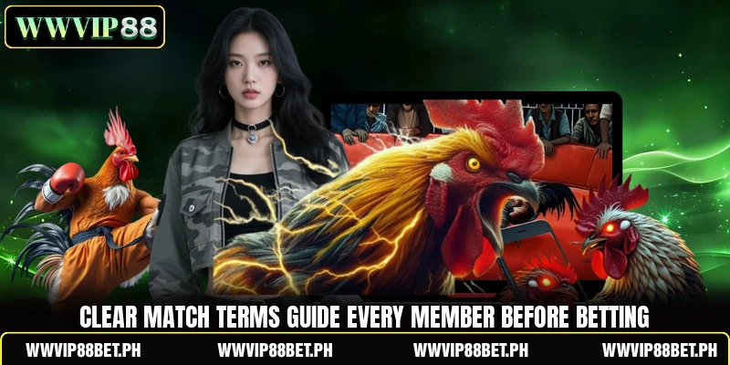 Clear match terms guide every member before betting Clear match terms guide every member before betting