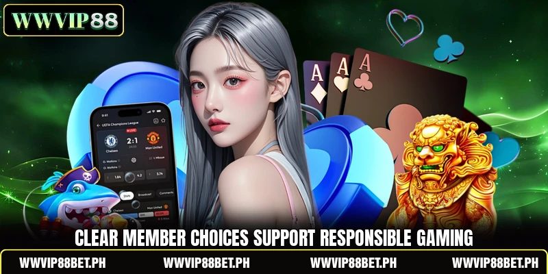 Clear member choices support responsible gaming