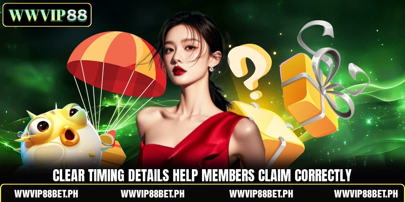 Clear timing details help members claim correctly Clear timing details help members claim correctly