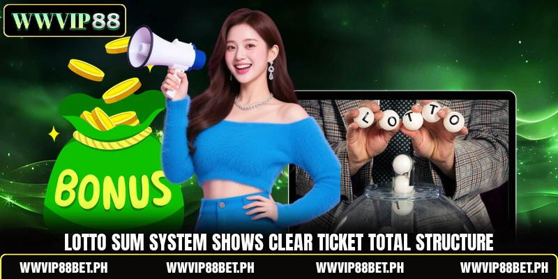 Lotto Sum System shows clear ticket total structure