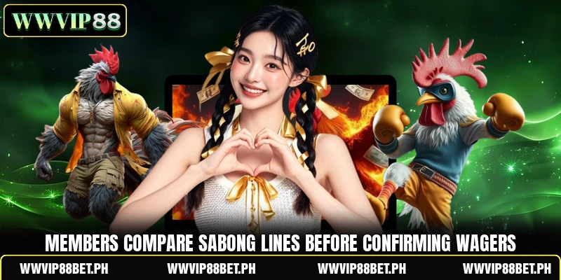 Members compare sabong lines before confirming wagers Members compare sabong lines before confirming wagers