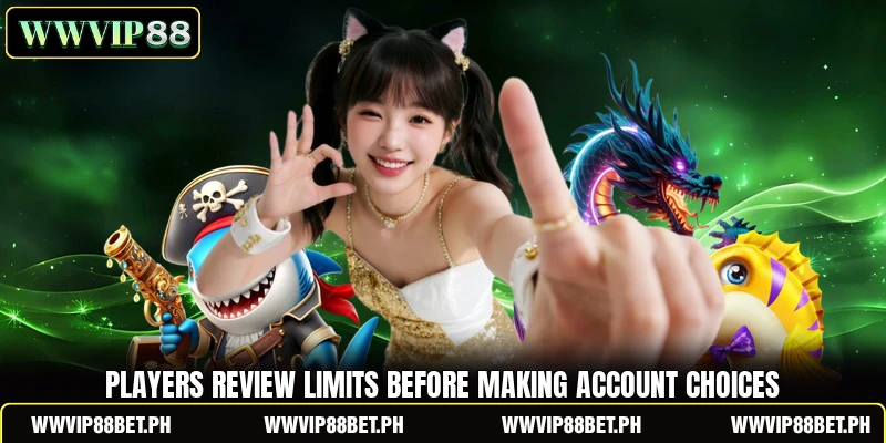 Players review limits before making account choices